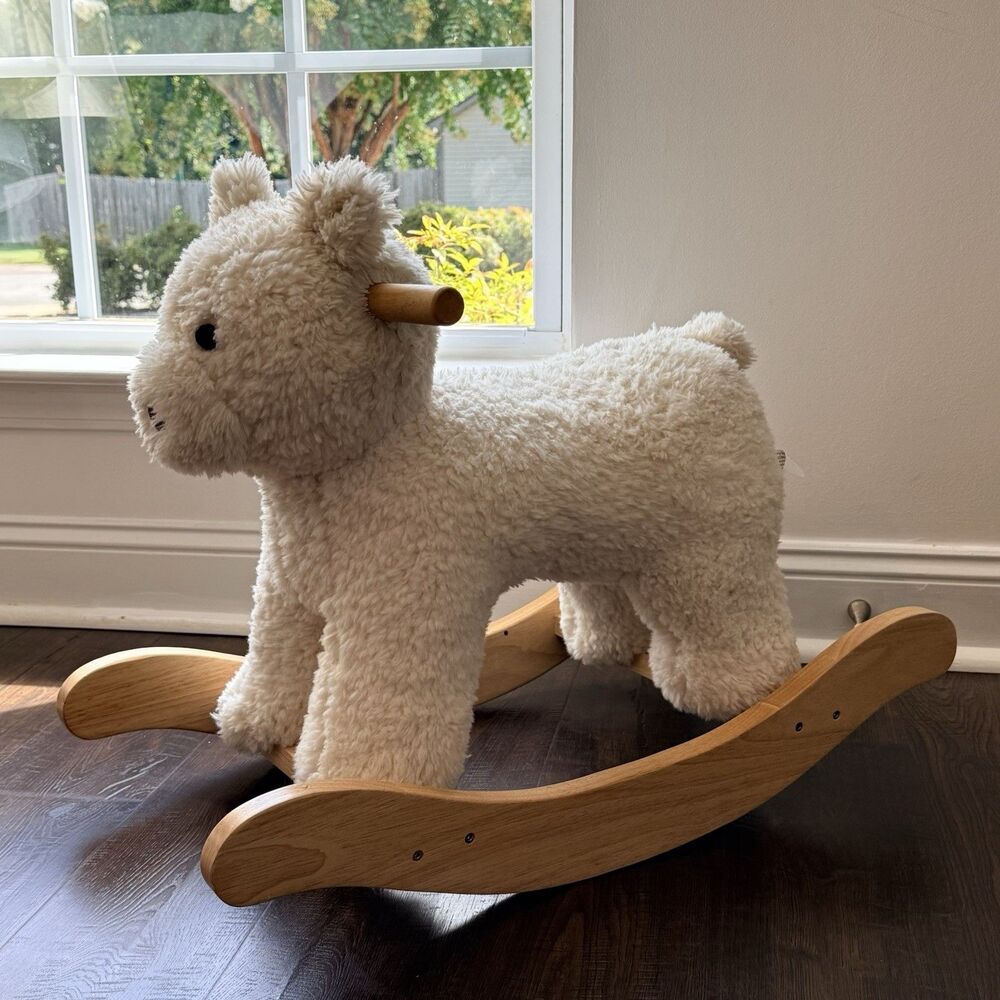 Pottery Barn Kids Faux Fur Polar Teddy Bear Rocker
